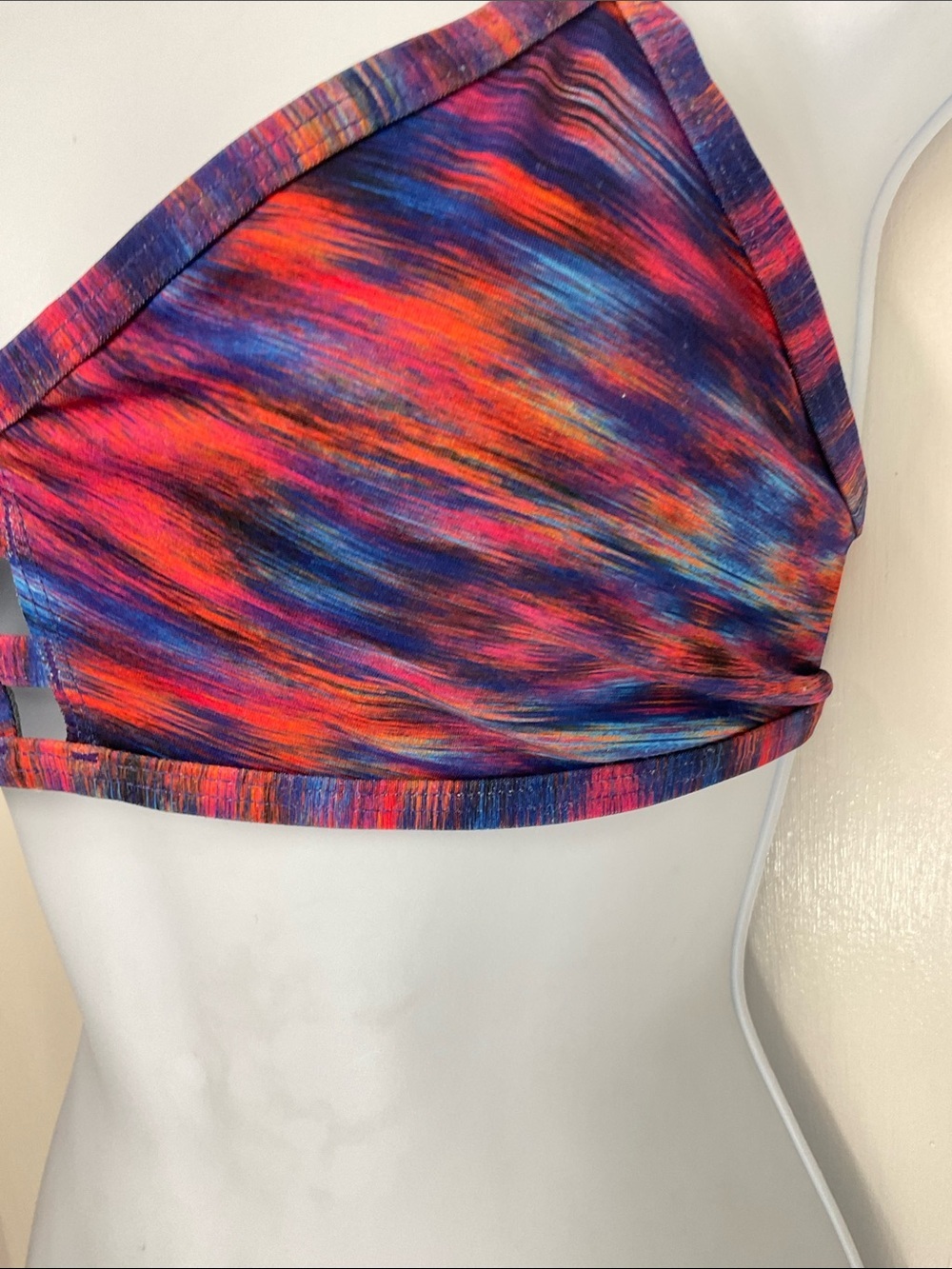 Jolyn TOMCAT bikini Top, Orange Blues and pink design Size XXL GUC - Picture 6 of 8
